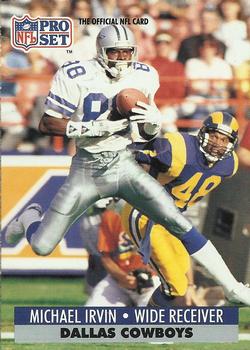 Michael Irvin Dallas Cowboys 1991 Pro set NFL #132